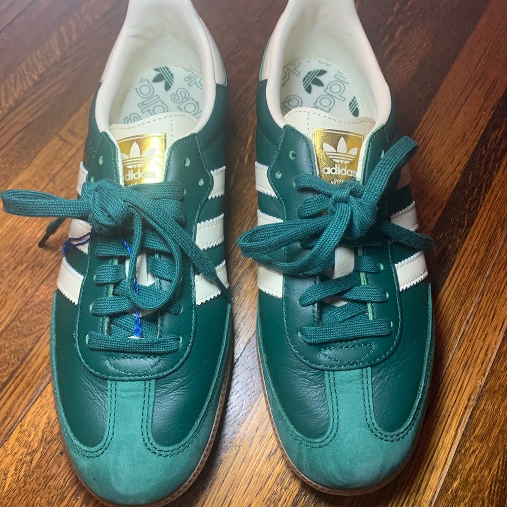 adidas Women's Green Samba Leather Sneakers